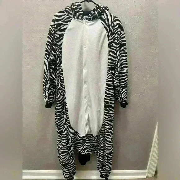 Zebra Onsie/Costume unisex, one size fits most, Critter Costume Onsie Halloween - Picture 2 of 7